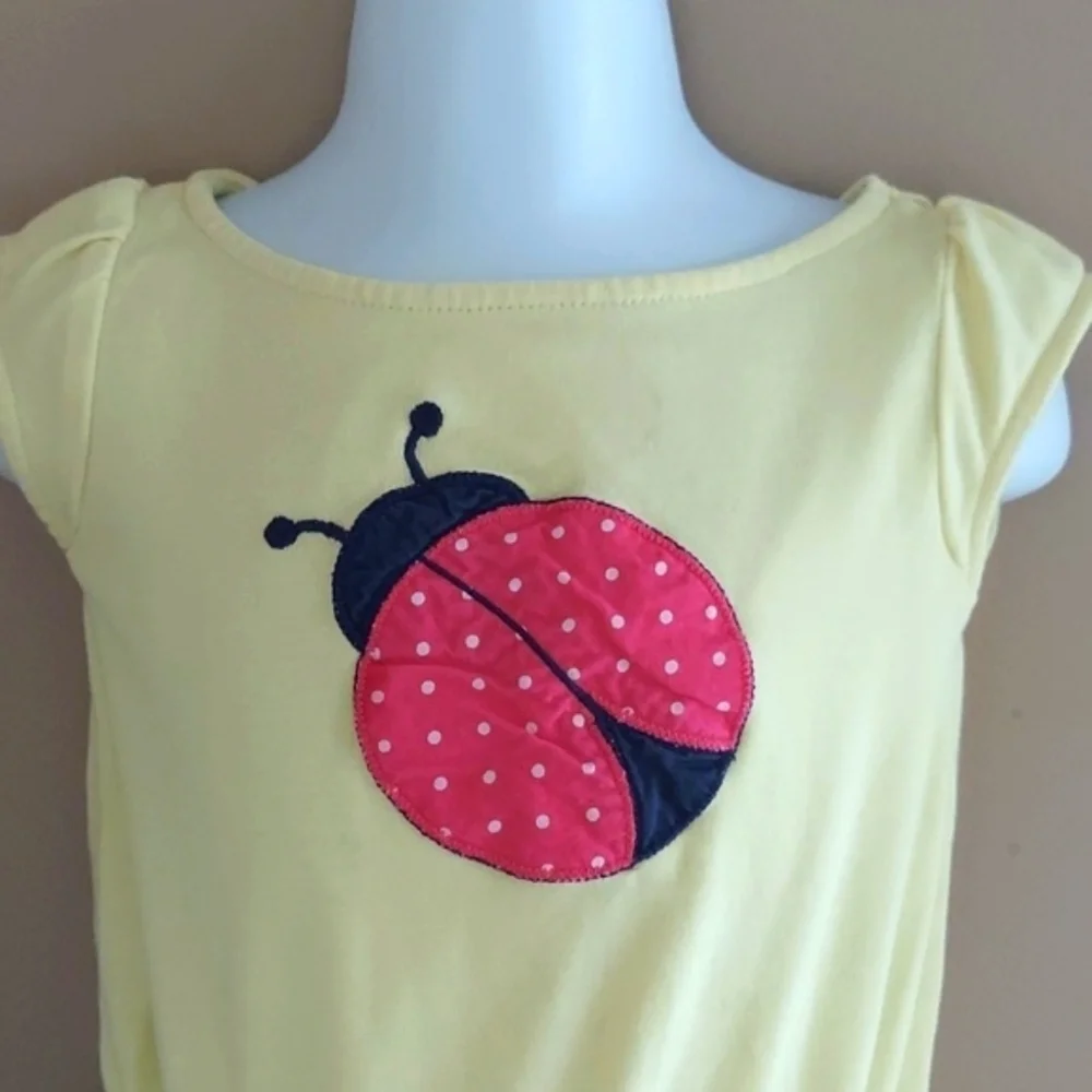 Gymboree Cape Cod Cutie Yellow Ladybug Tee and Denim Shorts set - size 2T